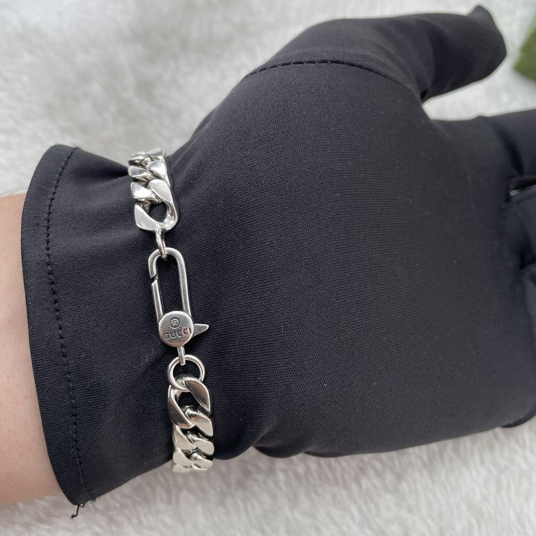 Gucci Ghost Chain Bracelet In Silver - DesignerGu