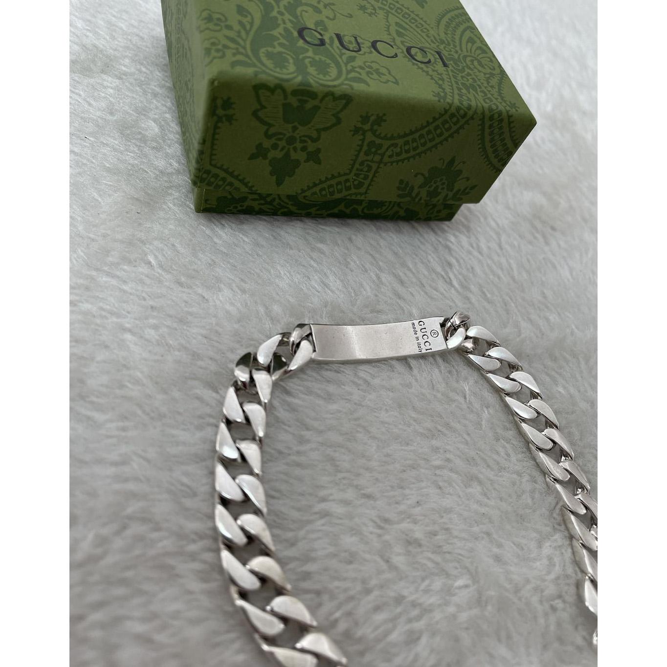 Gucci Ghost Chain Bracelet In Silver - DesignerGu