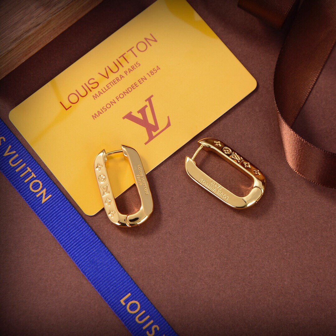 Louis Vuitton Monogram Earrings - DesignerGu