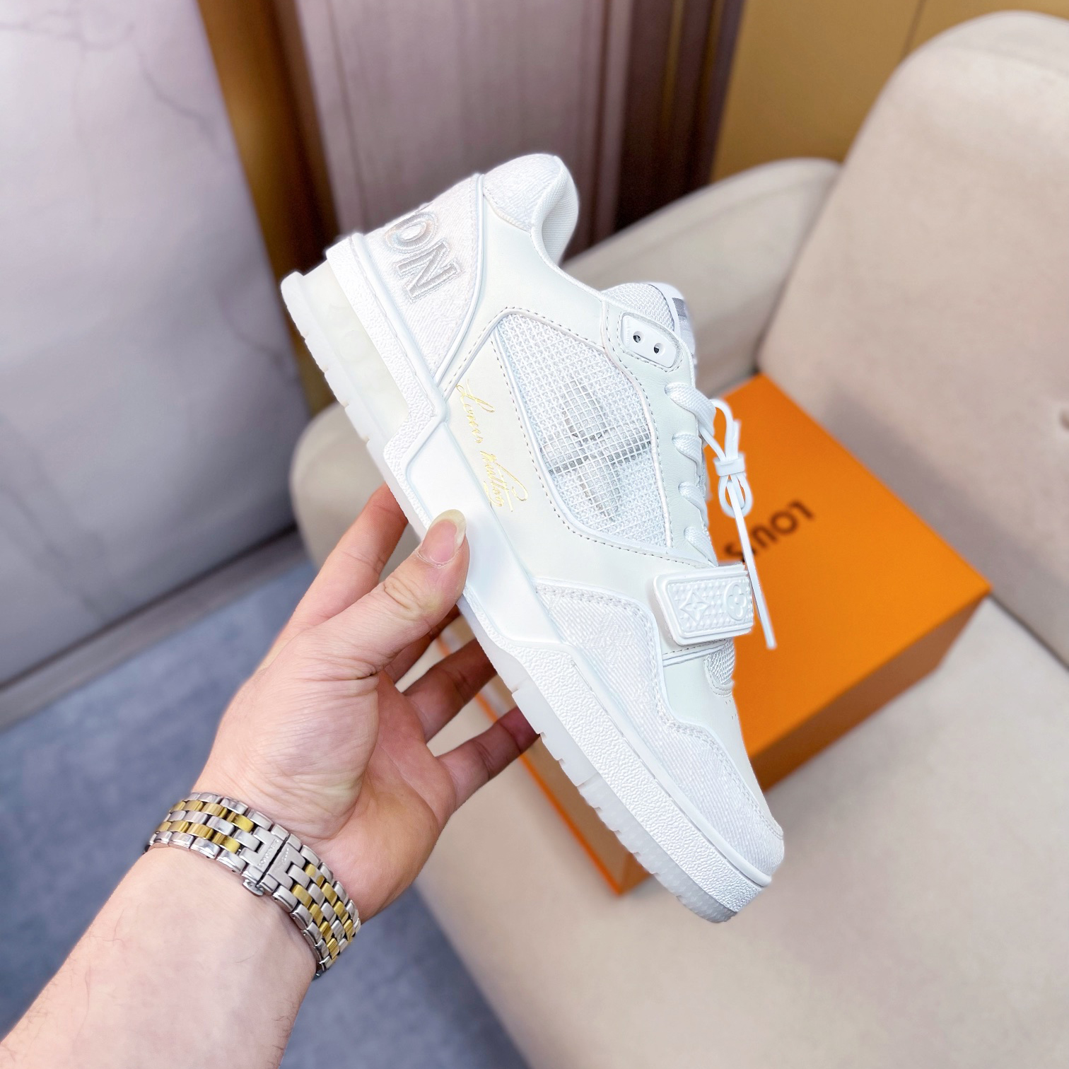 Louis Vuitton Trainer Sneaker(Upon UK Size) - DesignerGu