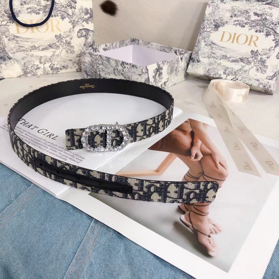 Dior Leather Belt With 'CD' Buckle - DesignerGu