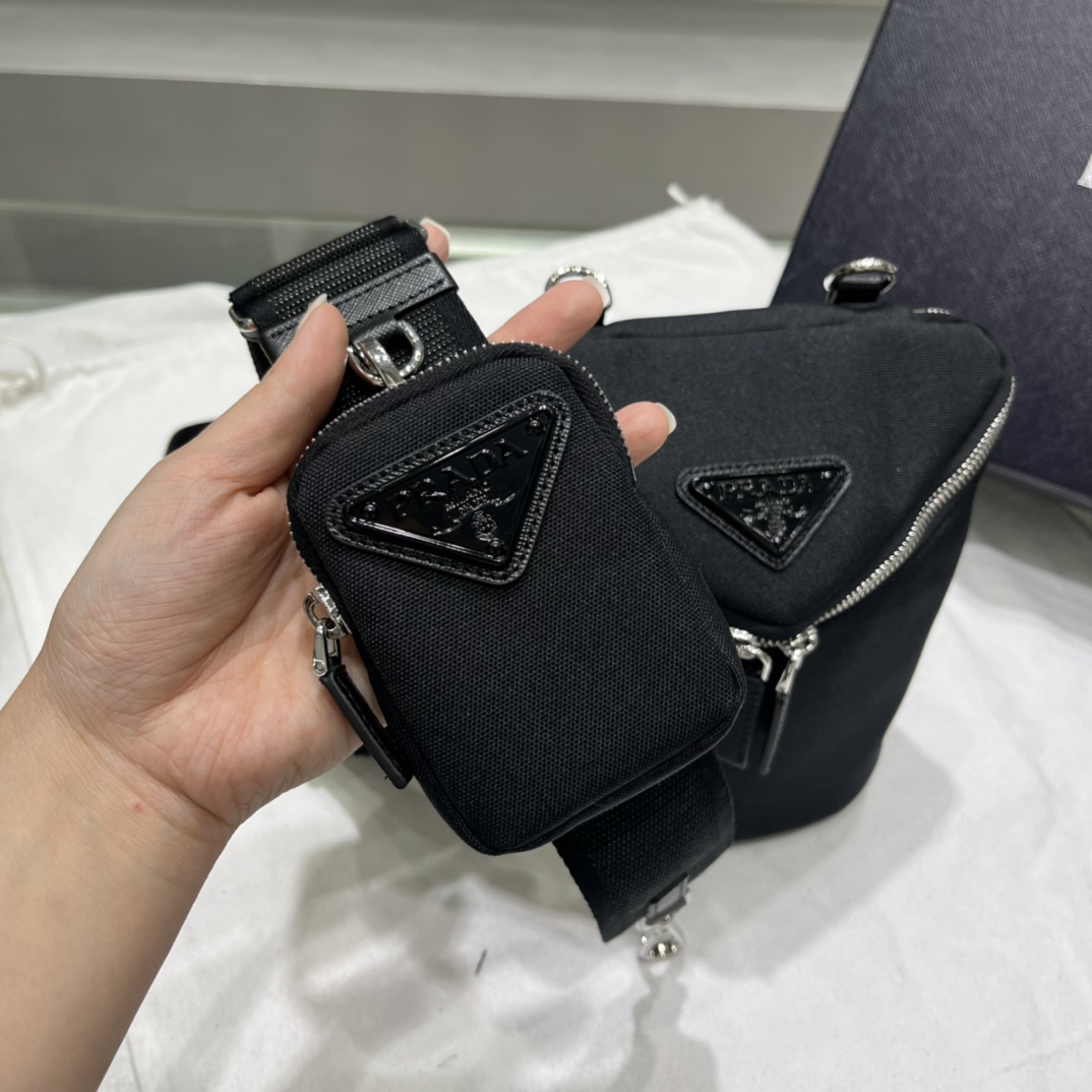 Prada Re-Nylon And Leather Shoulder Bag - DesignerGu