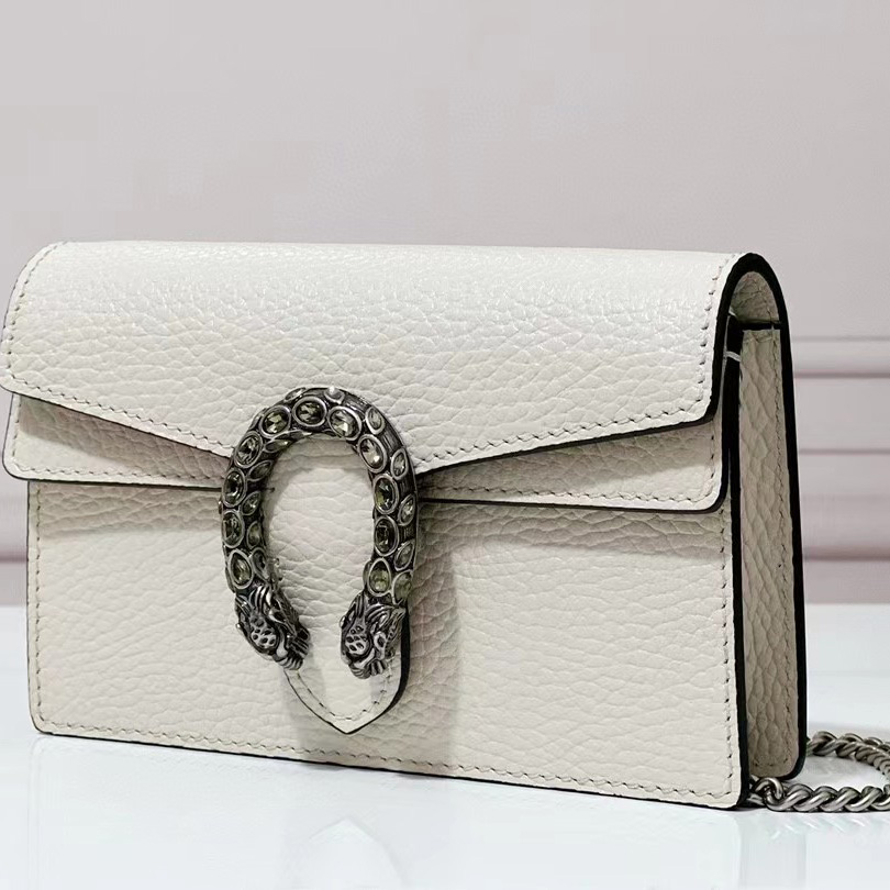 Gucci Dionysus Supermini Ivory Leather Shoulder Bag(16.5-10-4.5CM) - DesignerGu