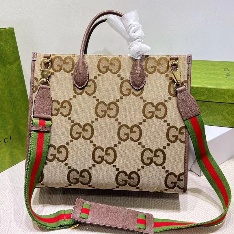 Gucci Tote Bag With Jumbo GG(37-32.5-15cm) - DesignerGu