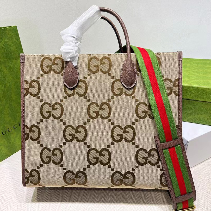 Gucci Tote Bag With Jumbo GG(37-32.5-15cm) - DesignerGu