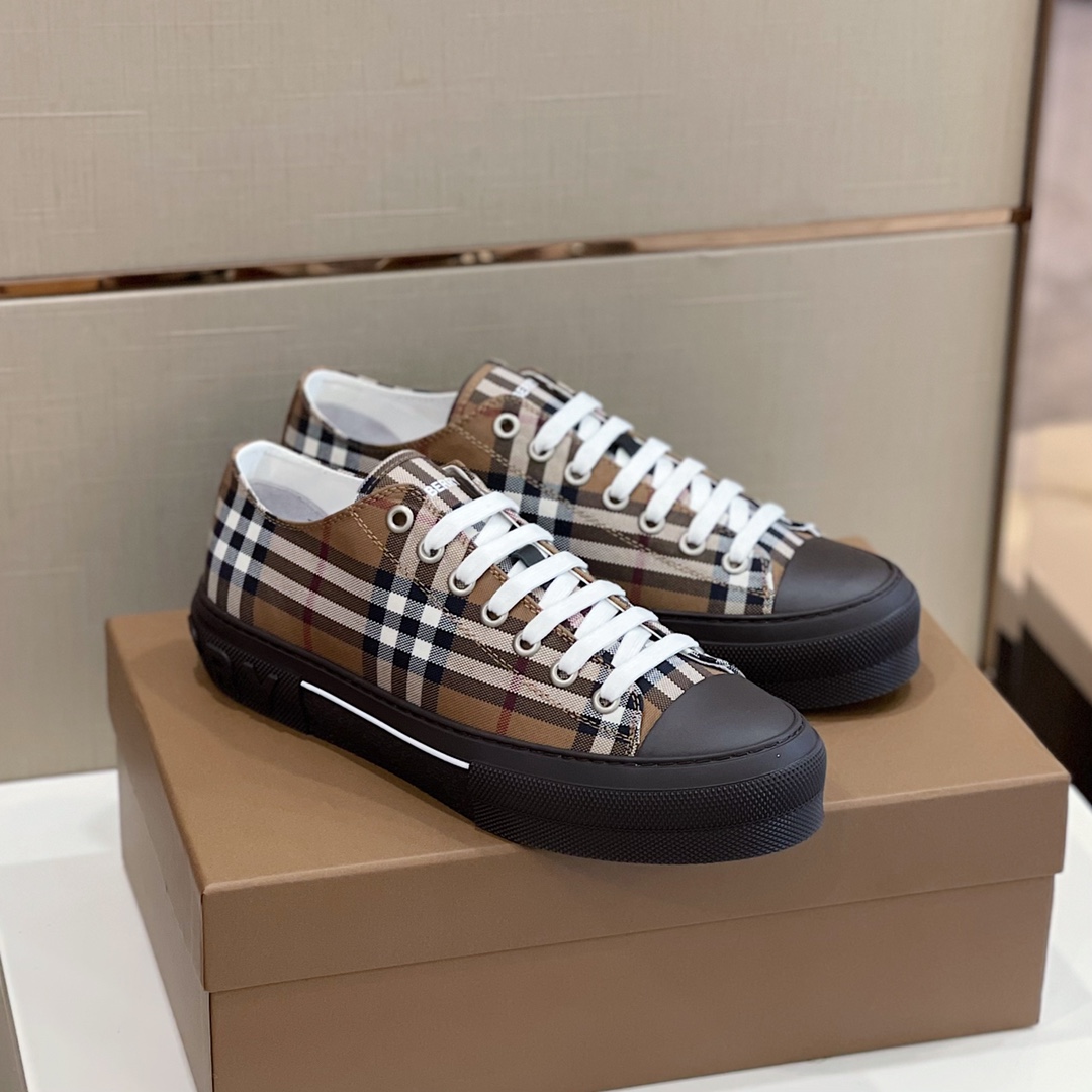 Burberry Vintage Check Cotton Sneakers - DesignerGu