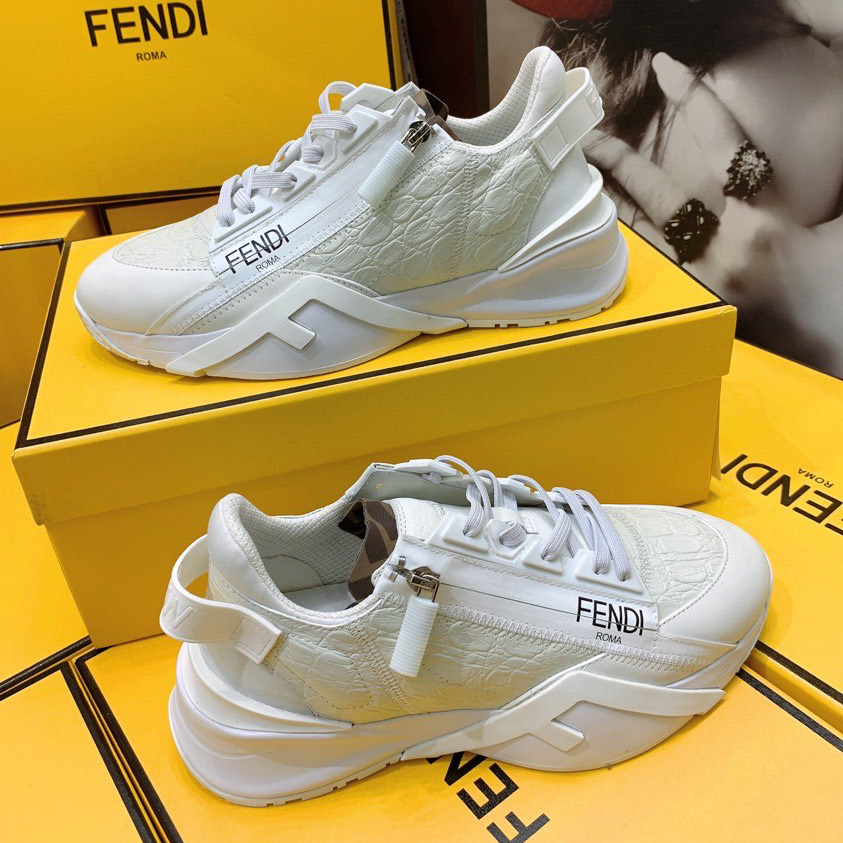 Fendi Flow Beige Suede Low-Tops Sneakers - DesignerGu