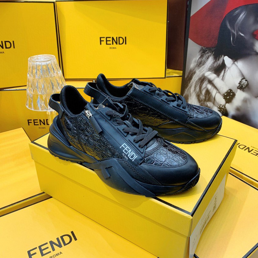 Fendi Flow Beige Suede Low-Tops Sneakers - DesignerGu