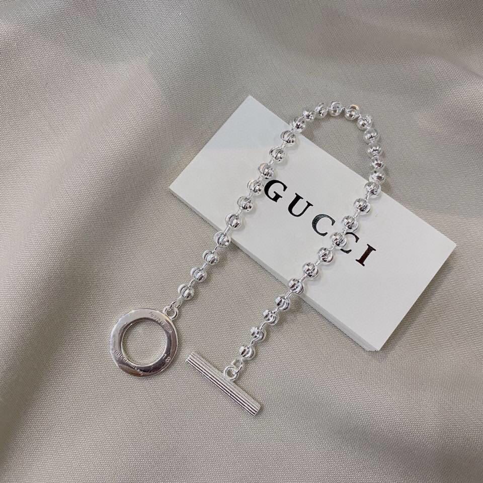 Gucci Silver Boule Chain Bracelet - DesignerGu