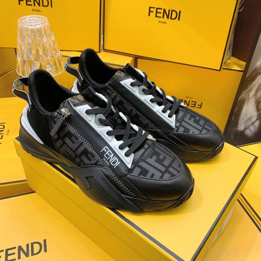 Fendi Flow Beige Suede Low-Tops Sneakers - DesignerGu