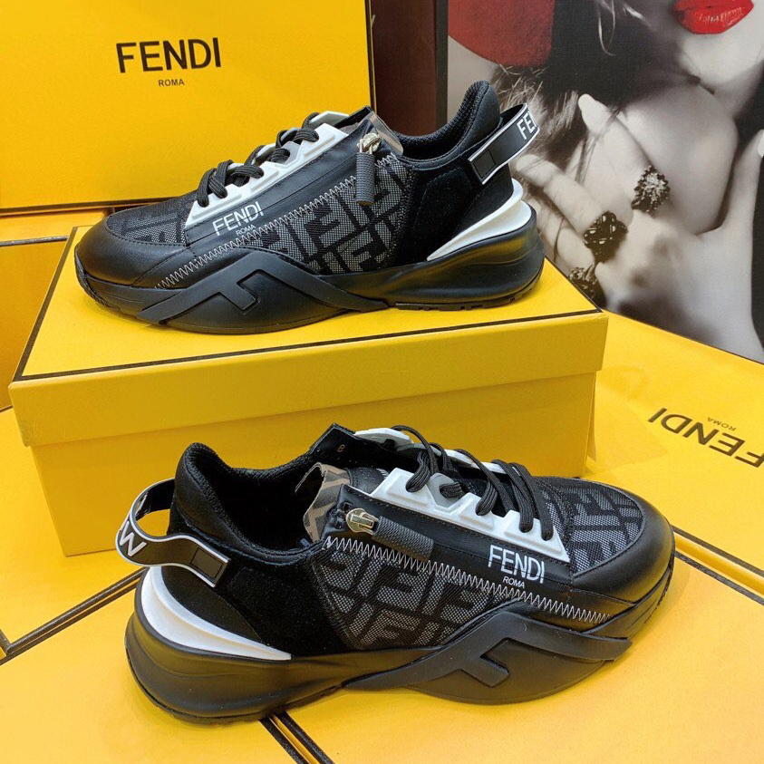 Fendi Flow Beige Suede Low-Tops Sneakers - DesignerGu