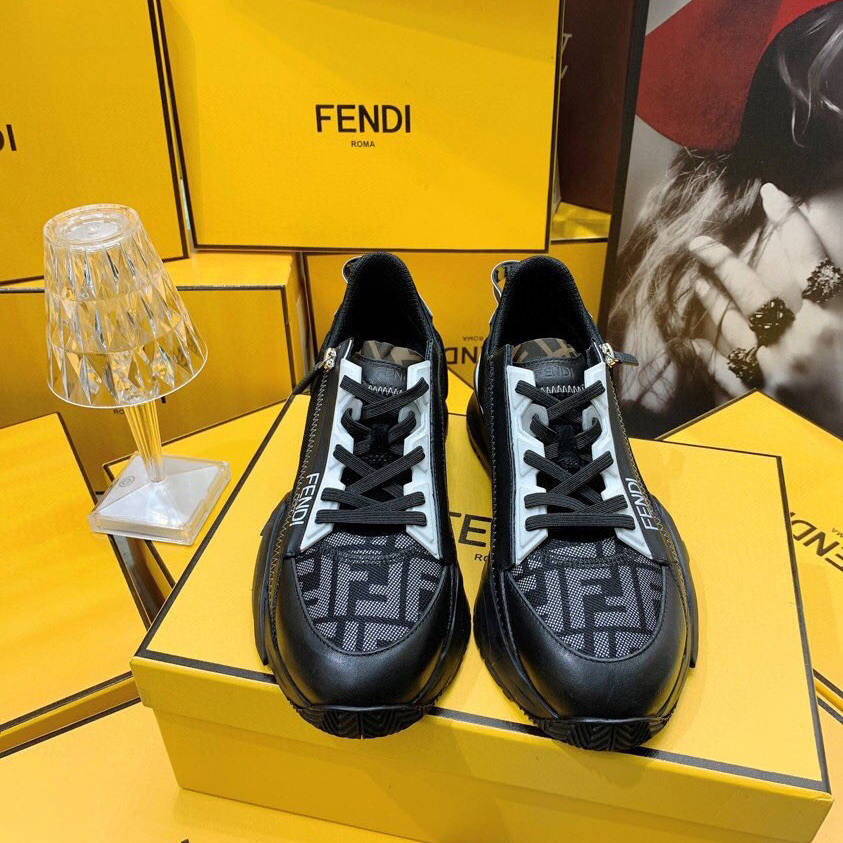 Fendi Flow Beige Suede Low-Tops Sneakers - DesignerGu