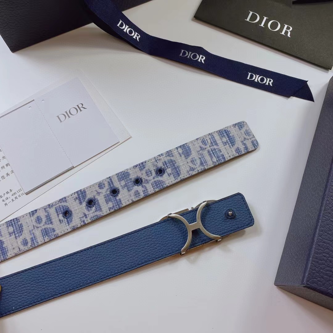 Dior Leather Belt With 'CD' Buckle - DesignerGu