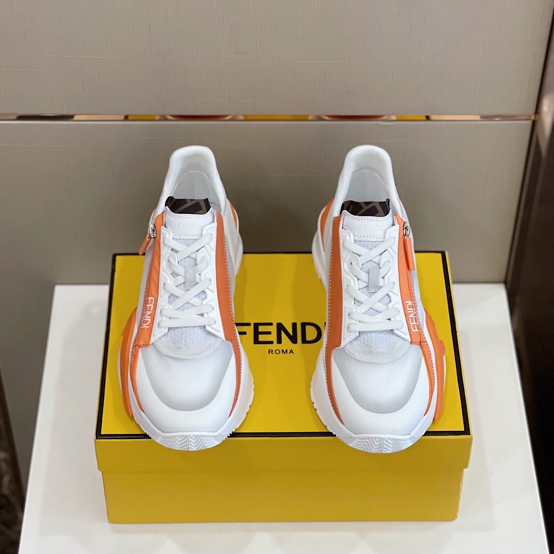 Fendi Flow White Nylon Low-Tops Sneakers - DesignerGu