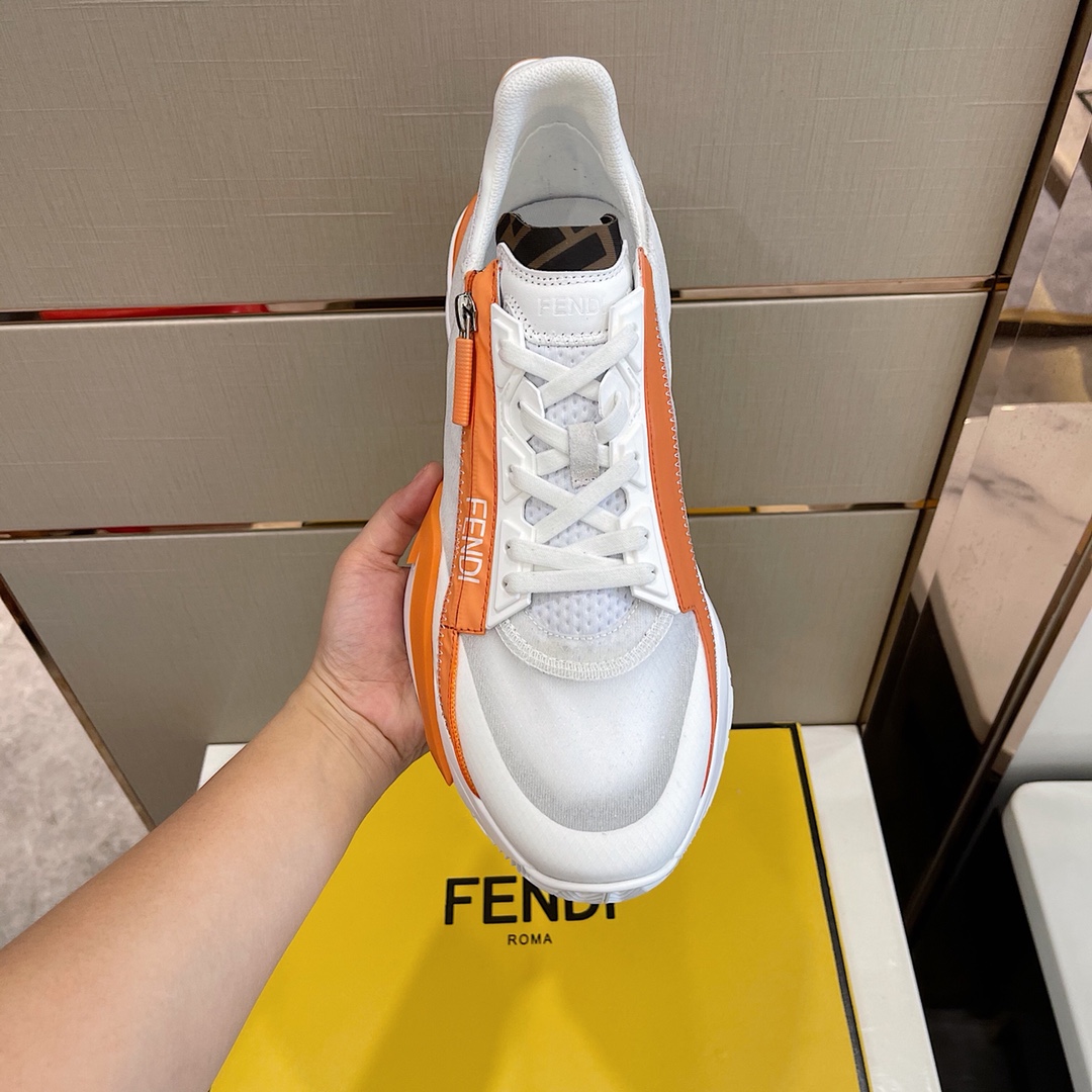 Fendi Flow White Nylon Low-Tops Sneakers - DesignerGu