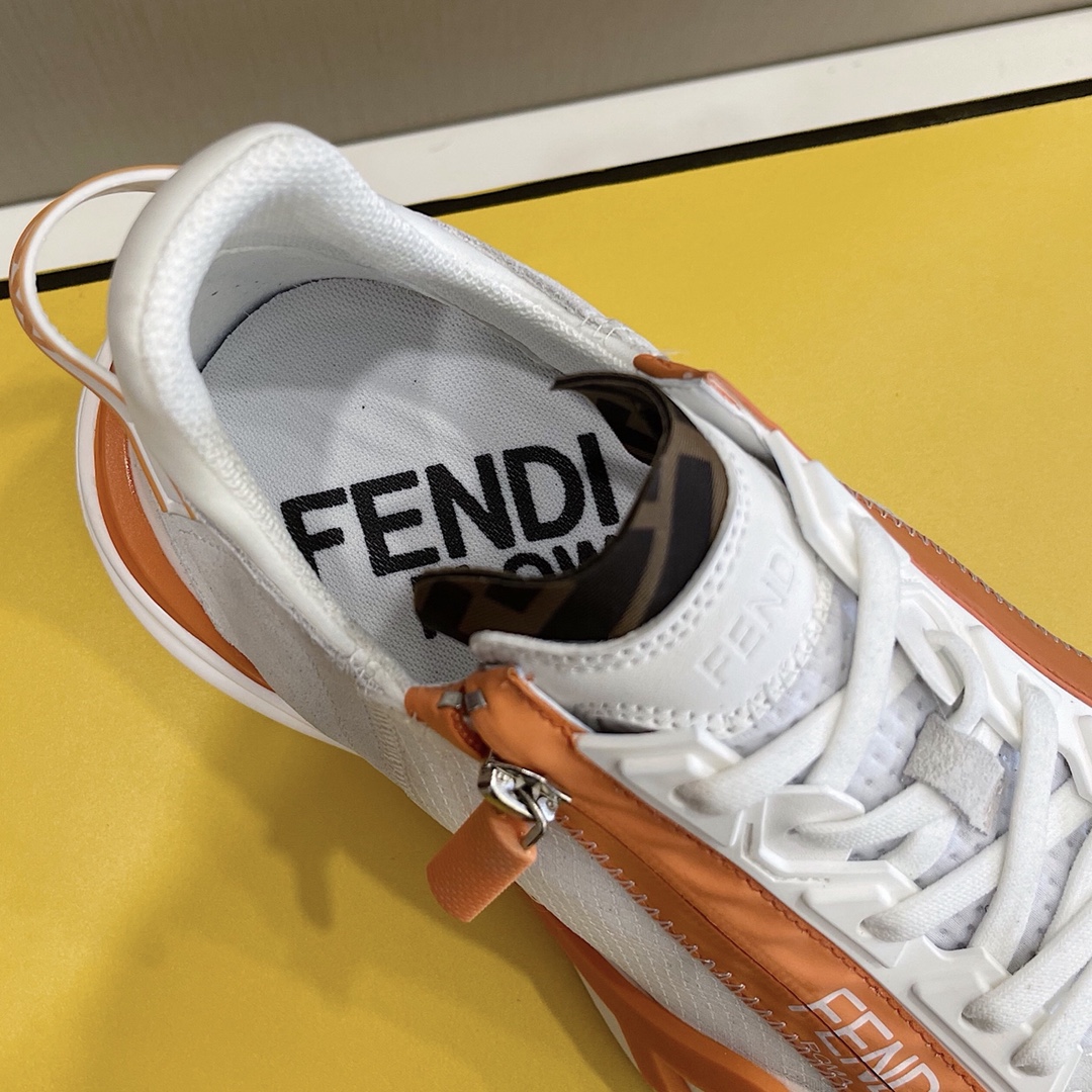 Fendi Flow White Nylon Low-Tops Sneakers - DesignerGu