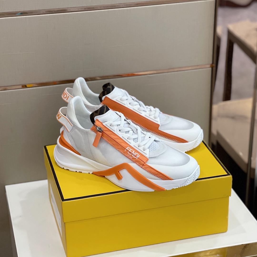 Fendi Flow White Nylon Low-Tops Sneakers - DesignerGu