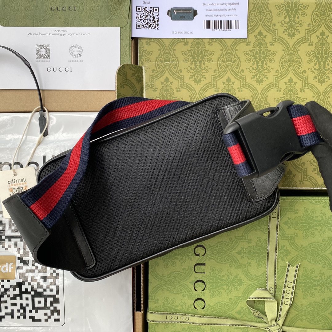 Gucci GG Black Belt Bag(24-14-5CM) - DesignerGu