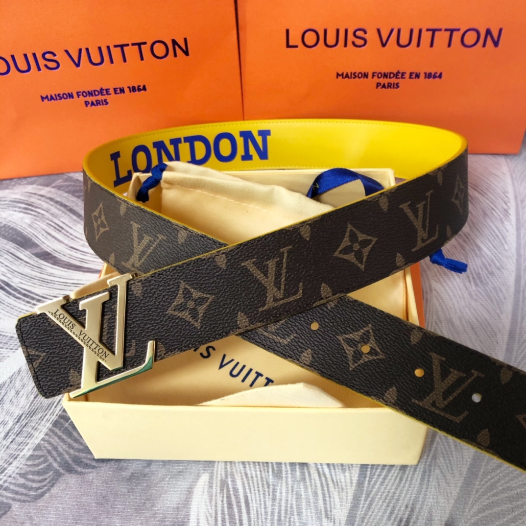 Louis Vuitton LV Pyramide Cities Exclusive 40MM Reversible Belt—London - DesignerGu