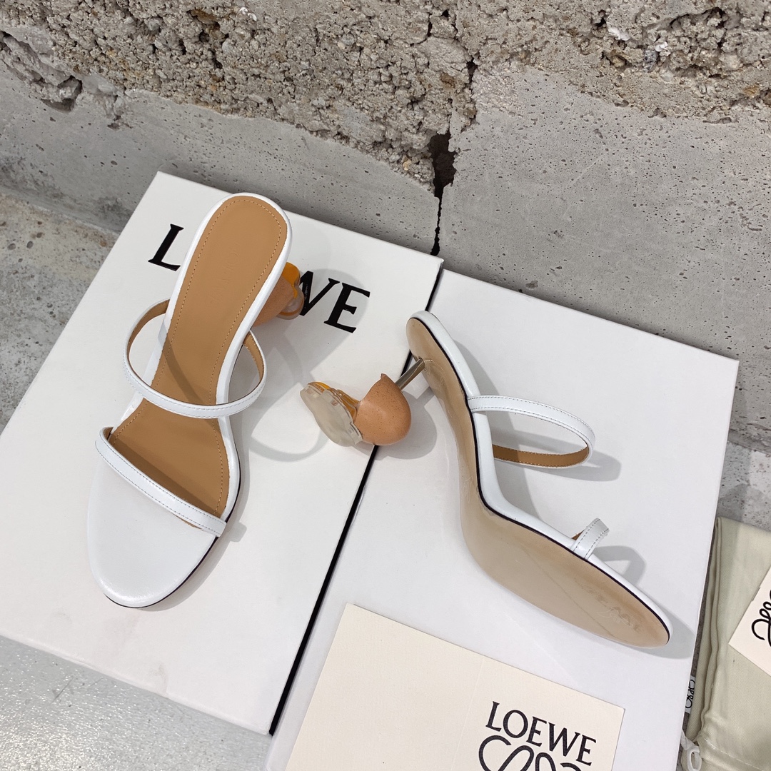 Loewe Broken Egg Sandal In Goatskin - DesignerGu