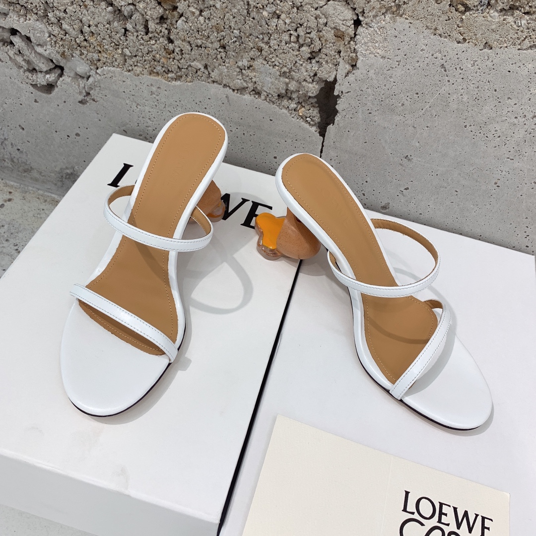 Loewe Broken Egg Sandal In Goatskin - DesignerGu