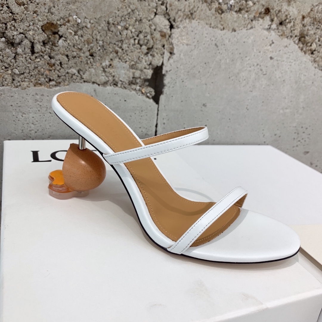 Loewe Broken Egg Sandal In Goatskin - DesignerGu