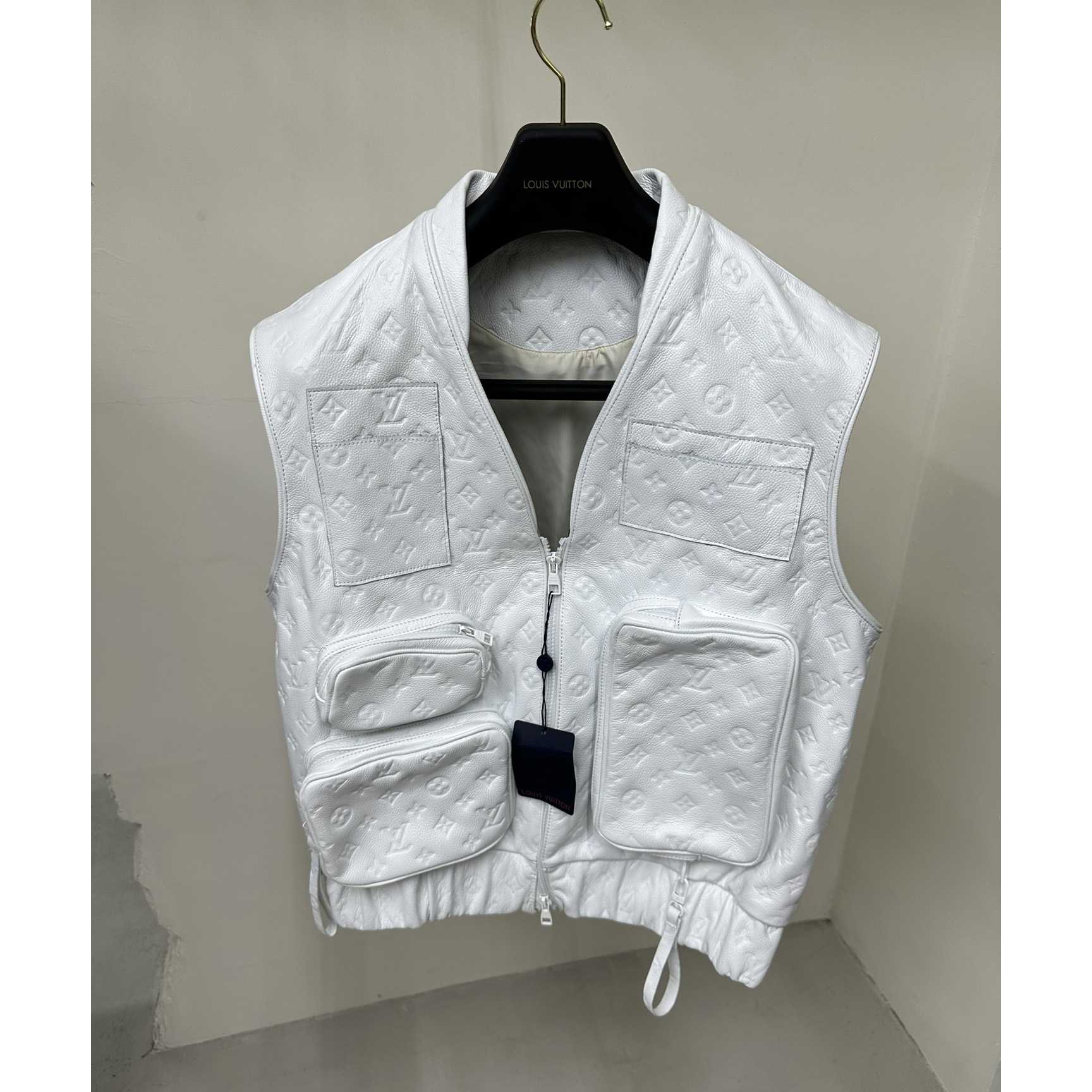 Louis Vuitton Black Monogram Leather Vest - DesignerGu