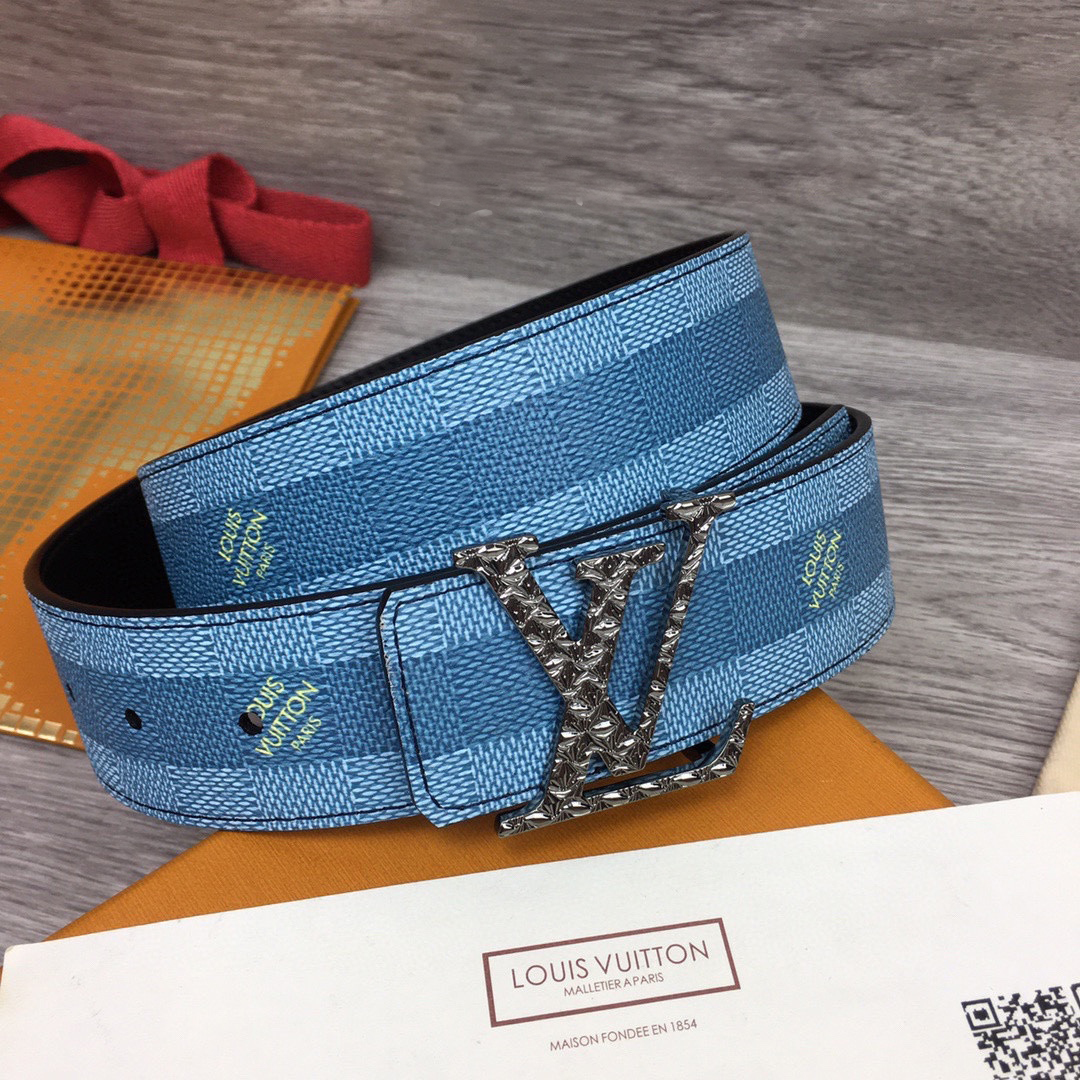 Louis Vuitton LV Initiales Damier Stripes 40mm Reversible Belt  - DesignerGu