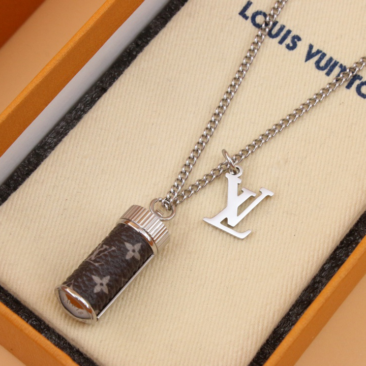 Louis Vuitton Monogram Eclipse Charms Necklace    M63641 - DesignerGu