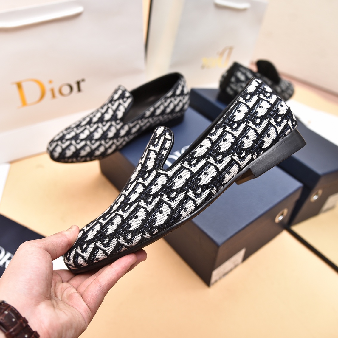 Dior Obique Jacquard Loafer - DesignerGu