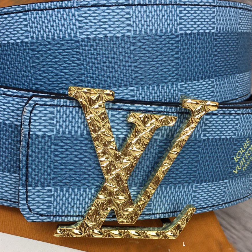 Louis Vuitton LV Initiales Damier Stripes 40mm Reversible Belt  - DesignerGu