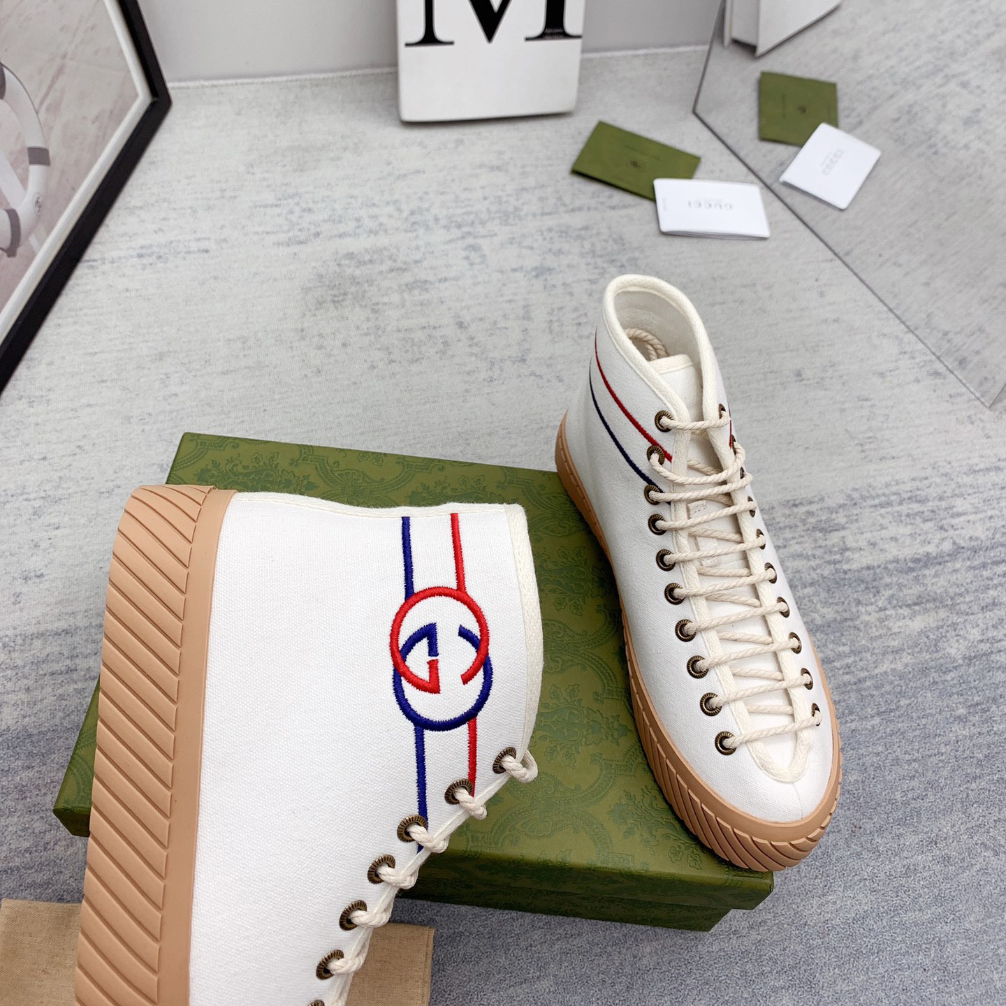 Gucci Interlocking G High-Top Sneaker - DesignerGu