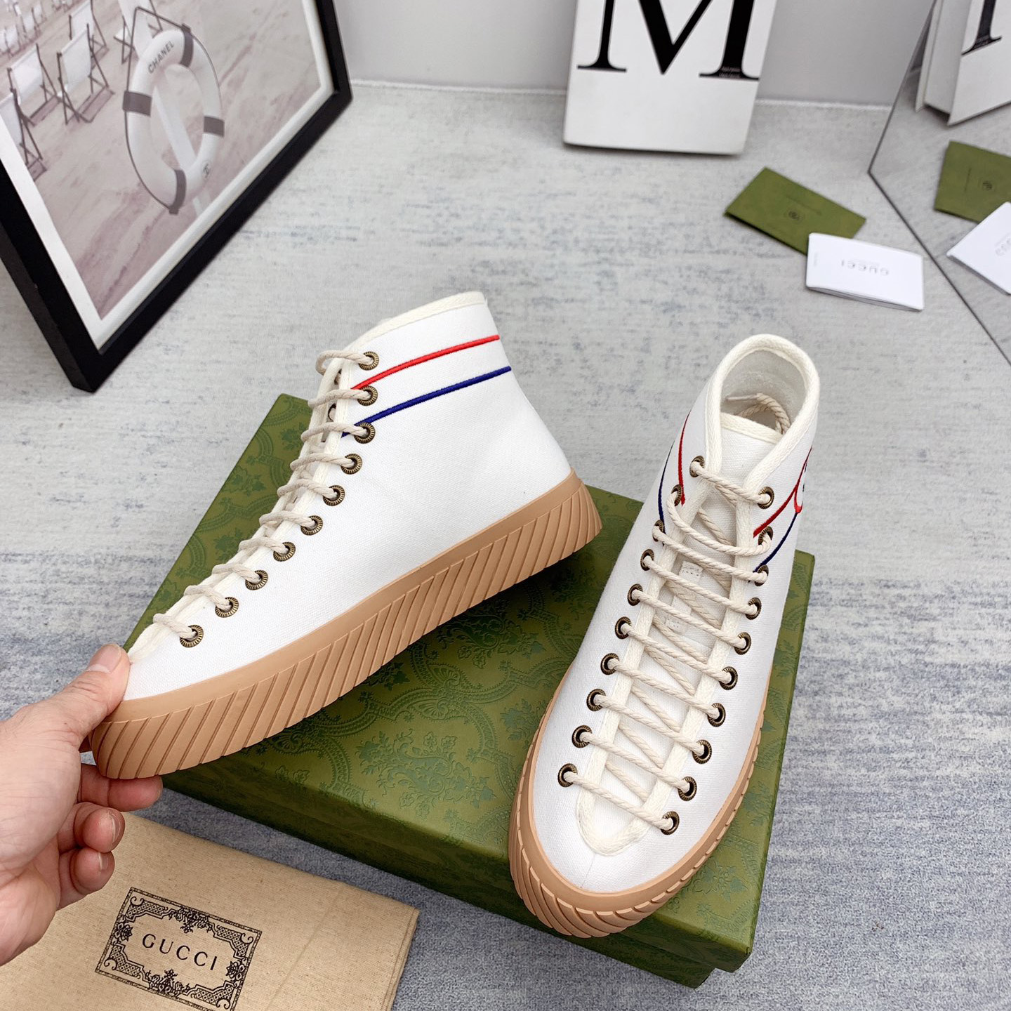 Gucci Interlocking G High-Top Sneaker - DesignerGu