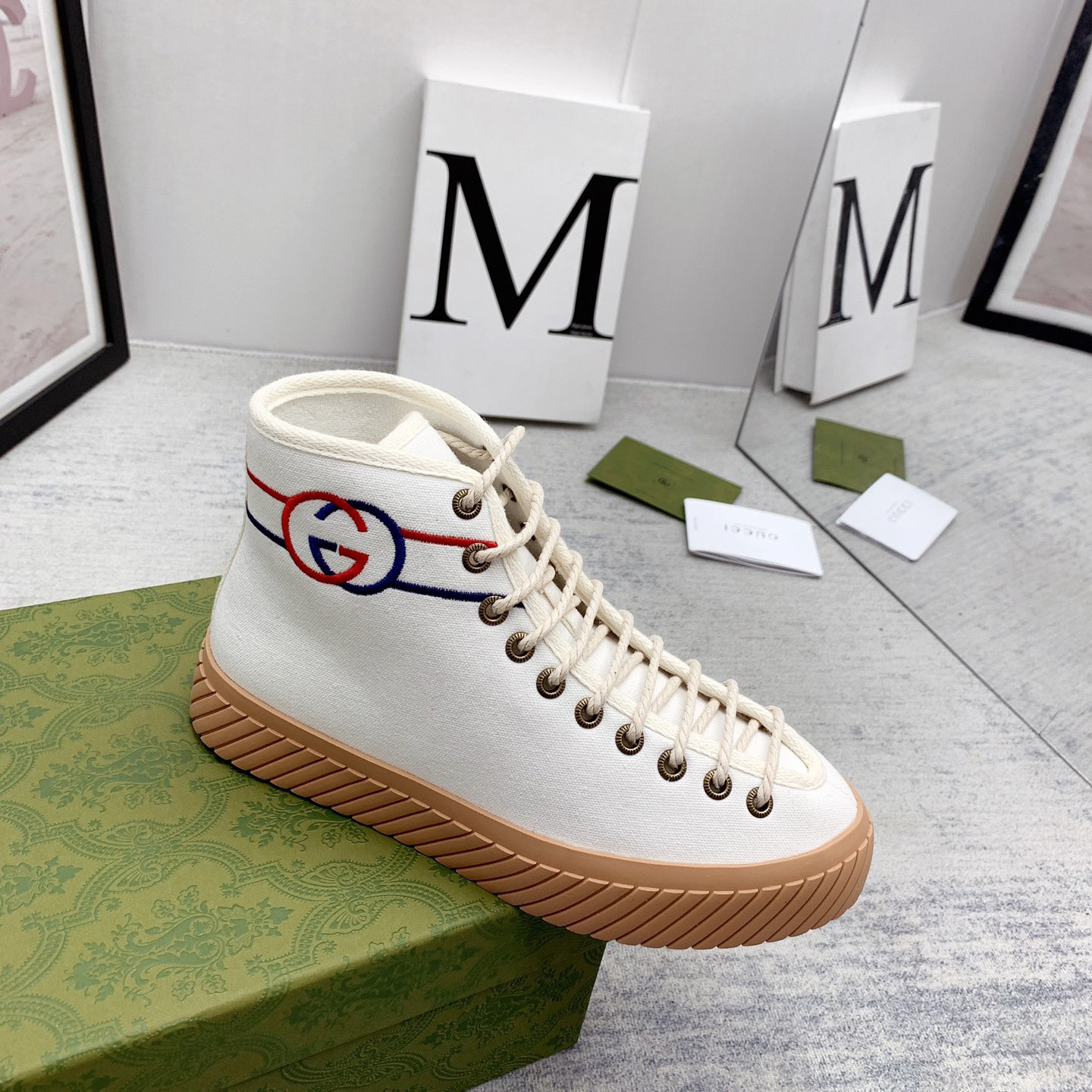 Gucci Interlocking G High-Top Sneaker - DesignerGu