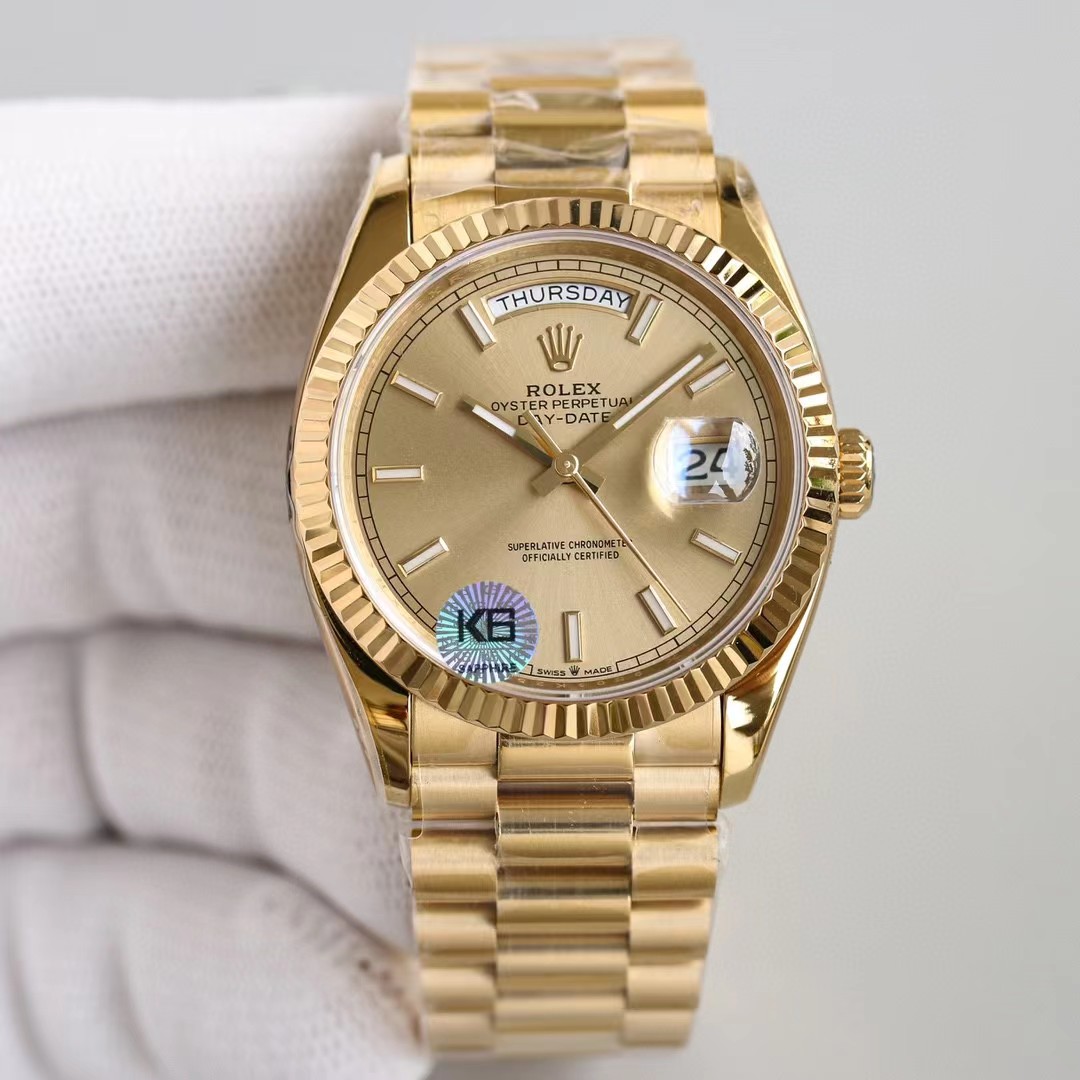 Rolex Day-Date 36 Watch In Yellow Gold - DesignerGu