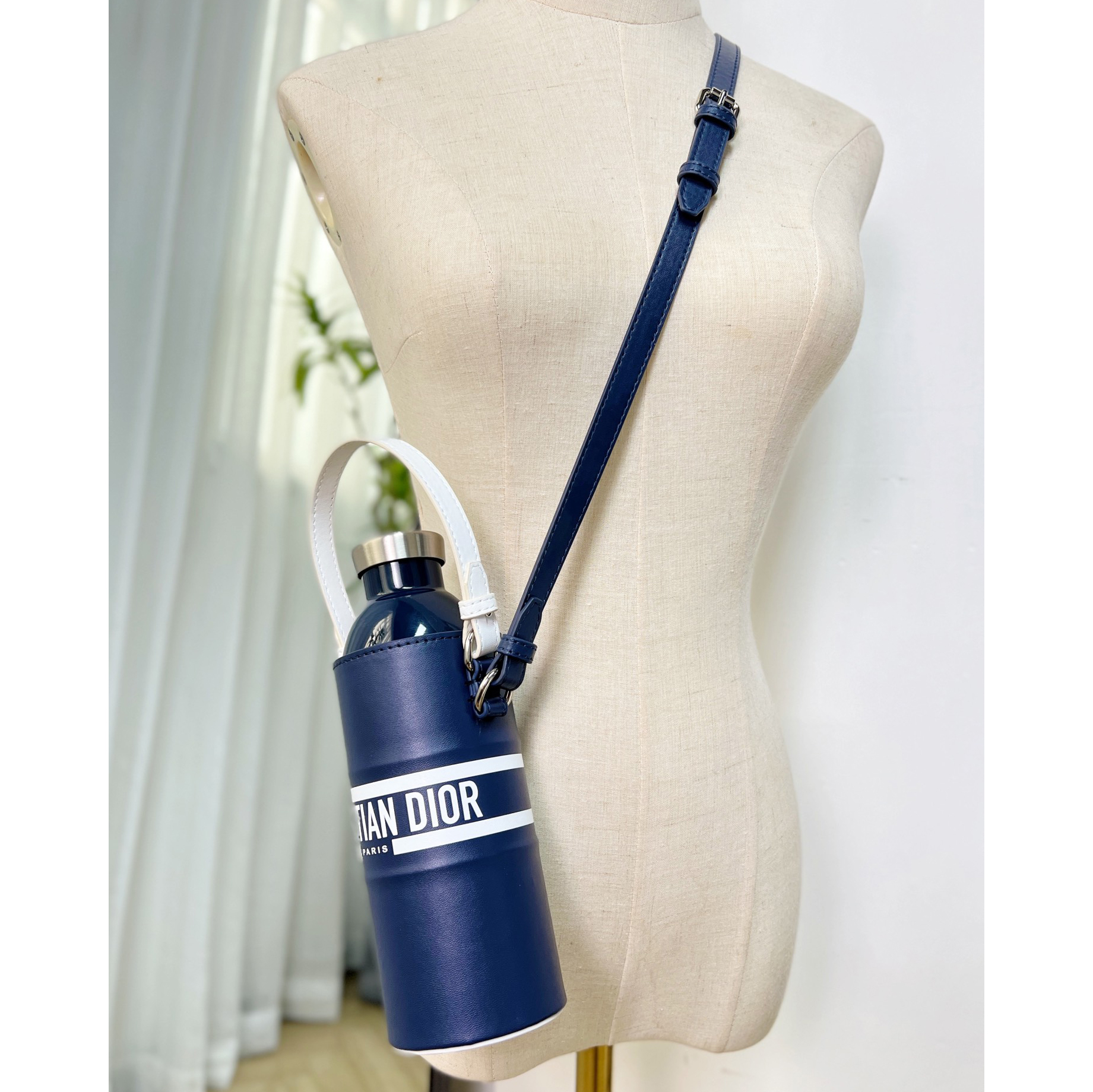 Dior Vibe Bottle Holder Blue Calfskin - DesignerGu