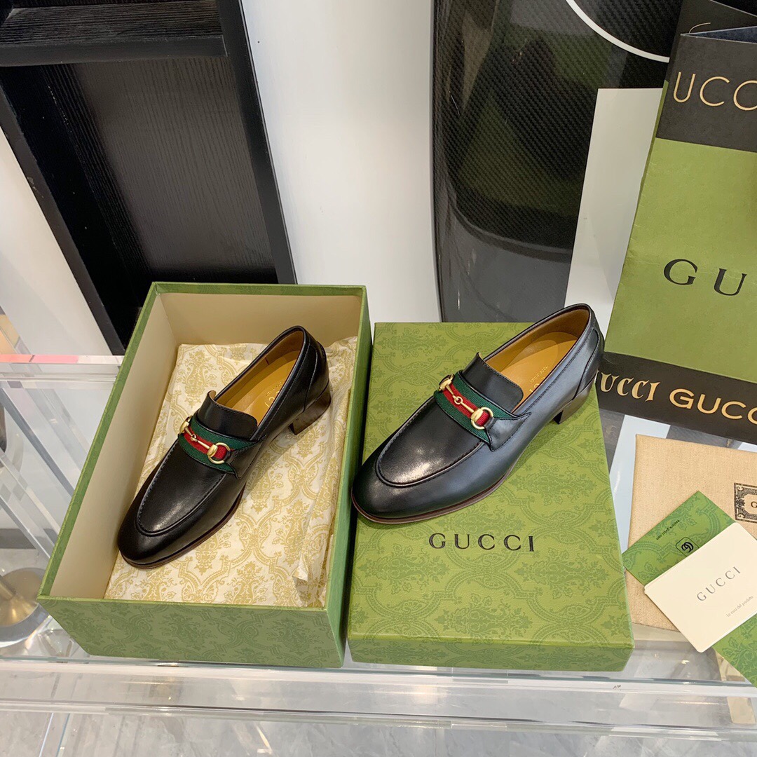 Gucci Loafer With Horsebit And Web - DesignerGu