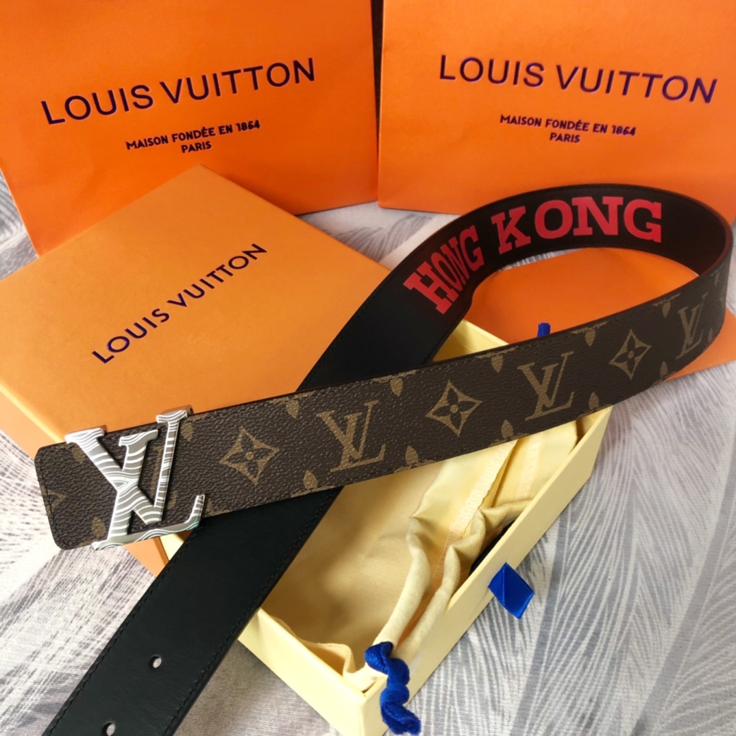 Louis Vuitton LV Pyramide Cities Exclusive 40MM Reversible Belt—Hong Kong - DesignerGu