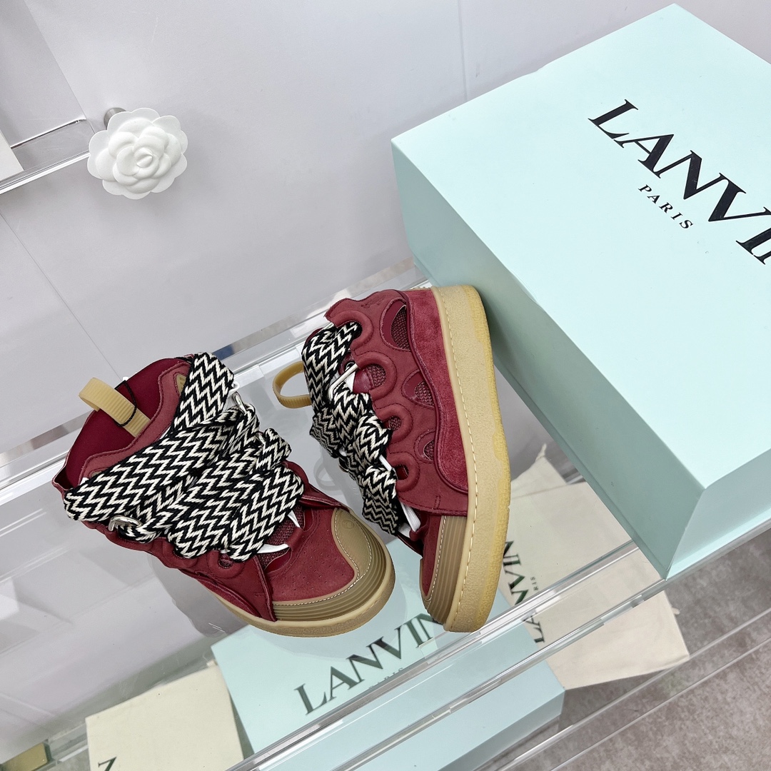 Lanvin Leather Curb Sneaker - DesignerGu