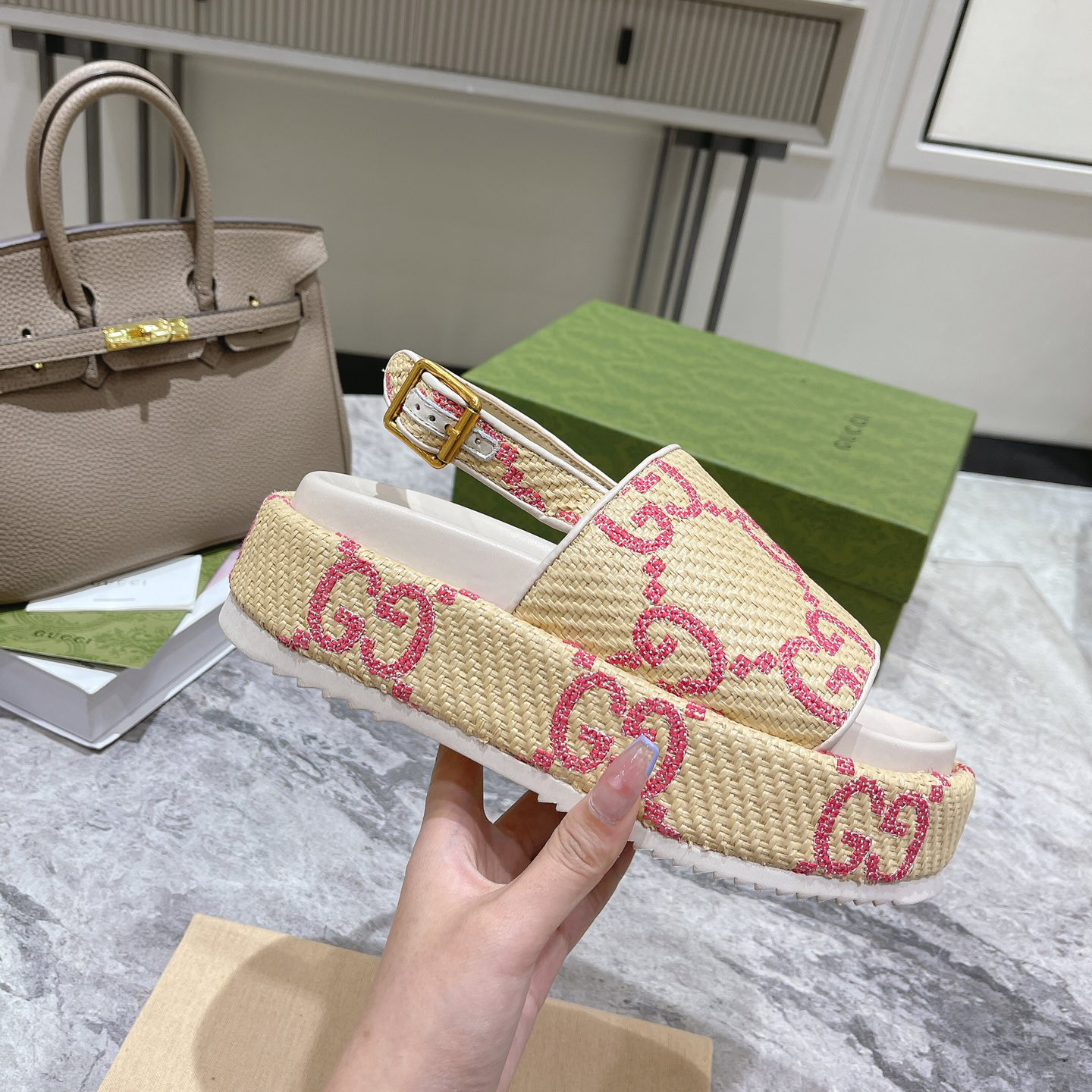 Gucci GG Platform Sandal - DesignerGu