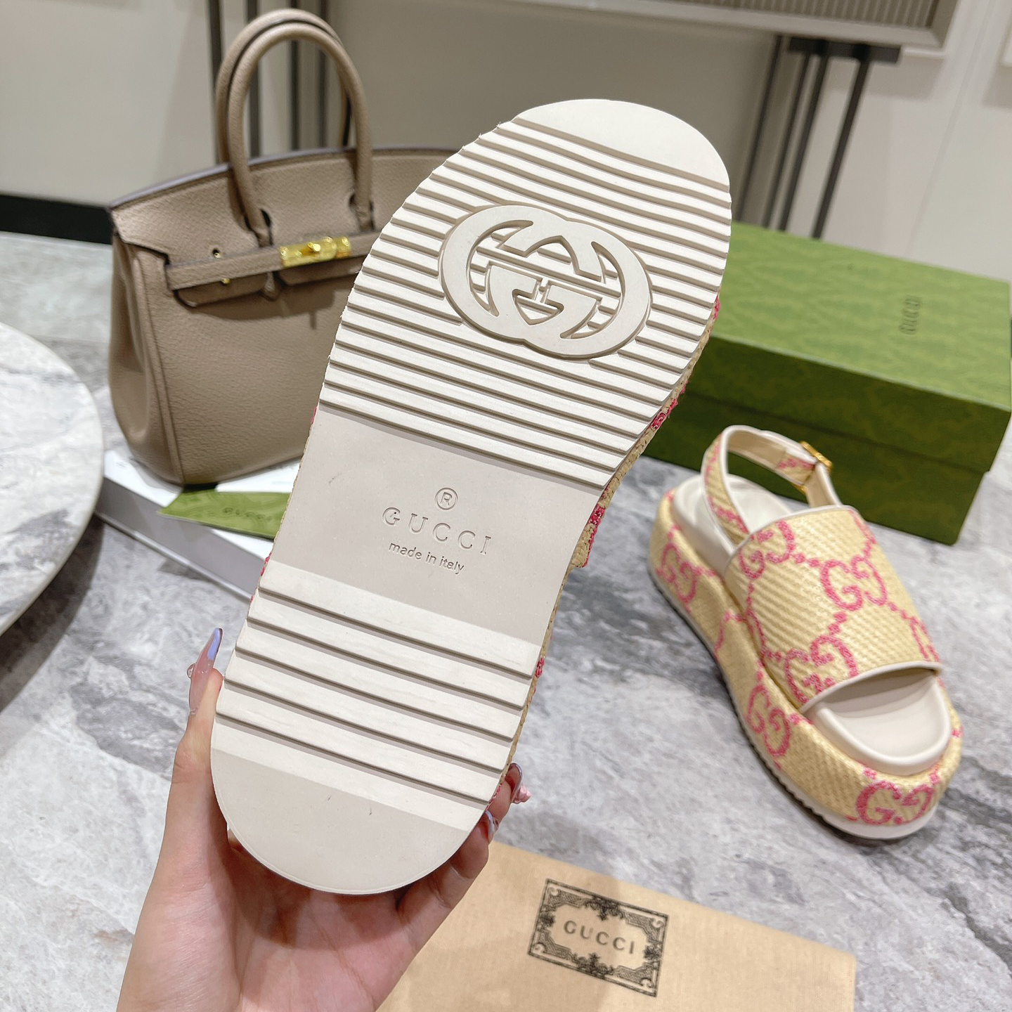 Gucci GG Platform Sandal - DesignerGu