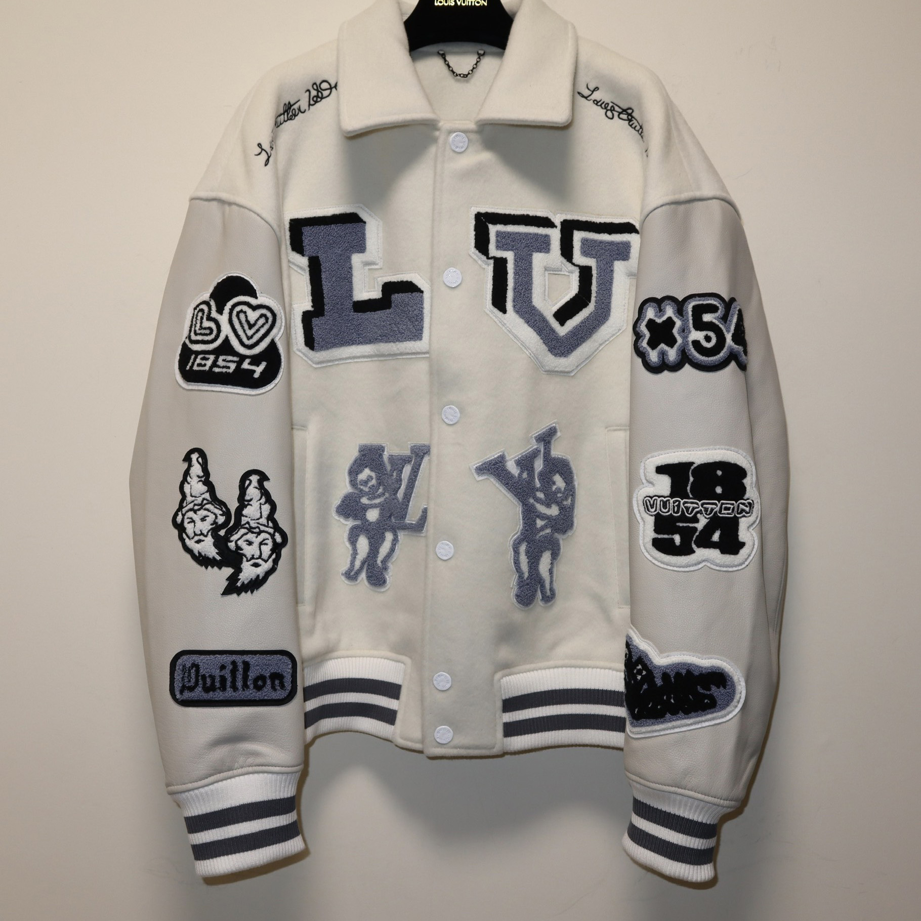 Louis Vuitton Multi-Patches Mixed Leather Varsity Blouson  1AAGKF - DesignerGu