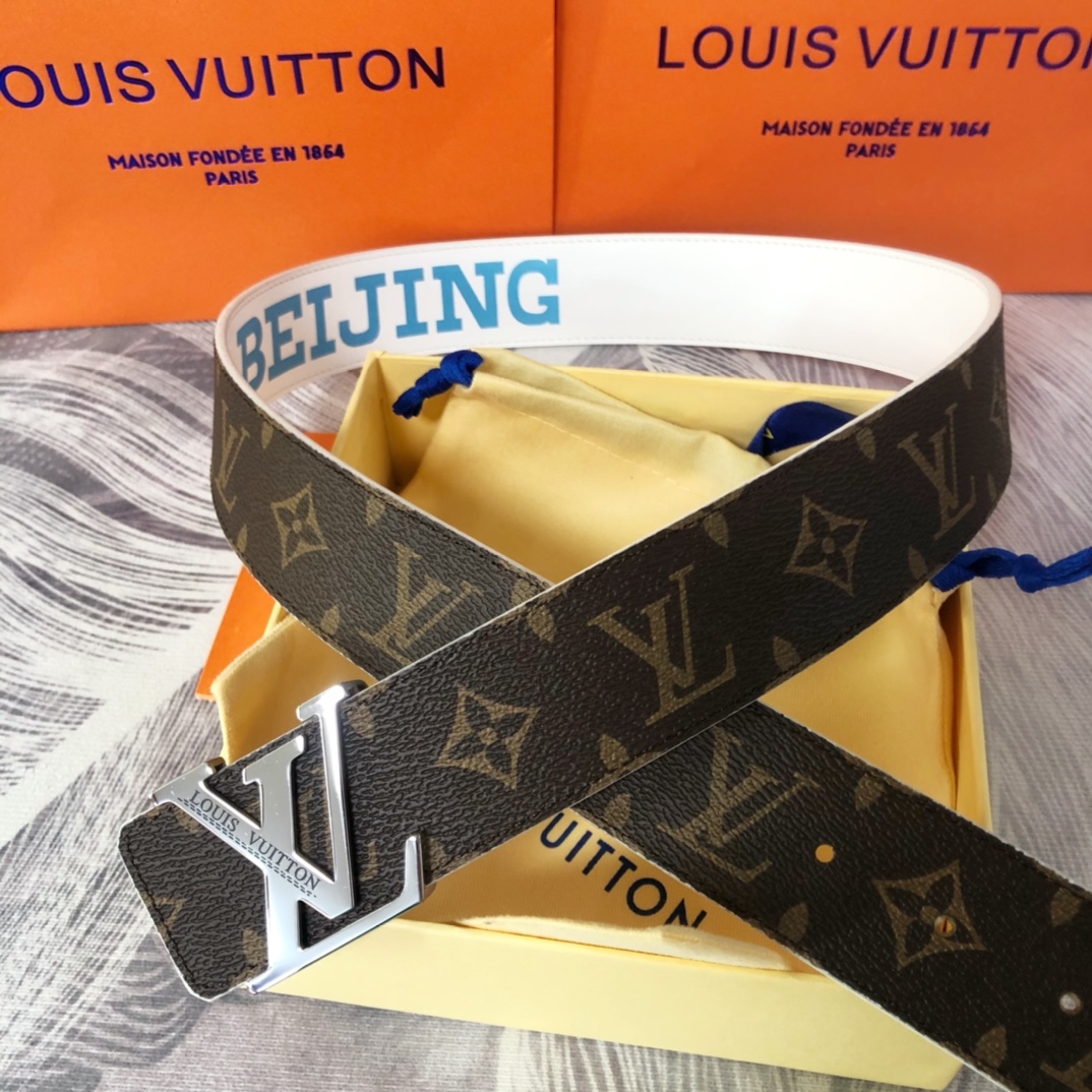 Louis Vuitton LV Pyramide Cities Exclusive 40MM Reversible Belt—Beijing - DesignerGu