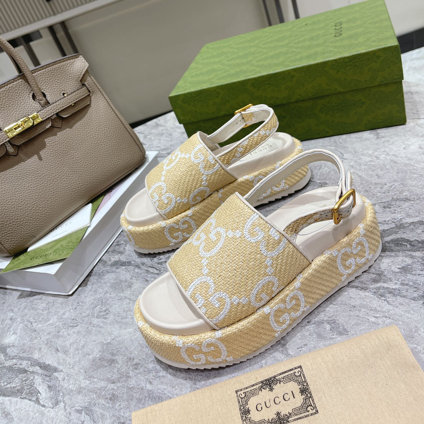 Gucci GG Platform Sandal - DesignerGu