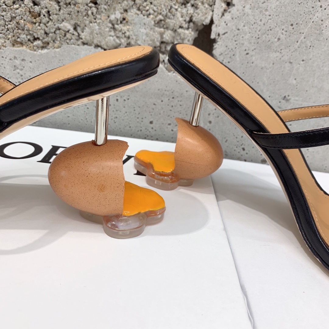 Loewe Broken Egg Sandal In Goatskin - DesignerGu