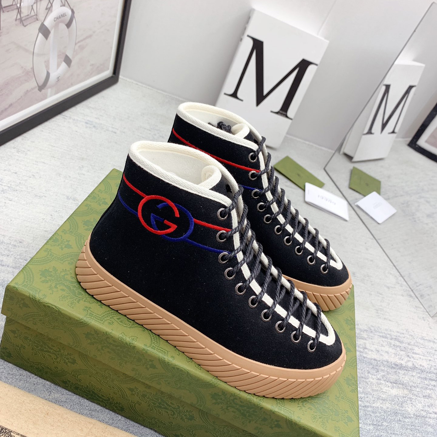 Gucci Interlocking G High-Top Sneaker - DesignerGu