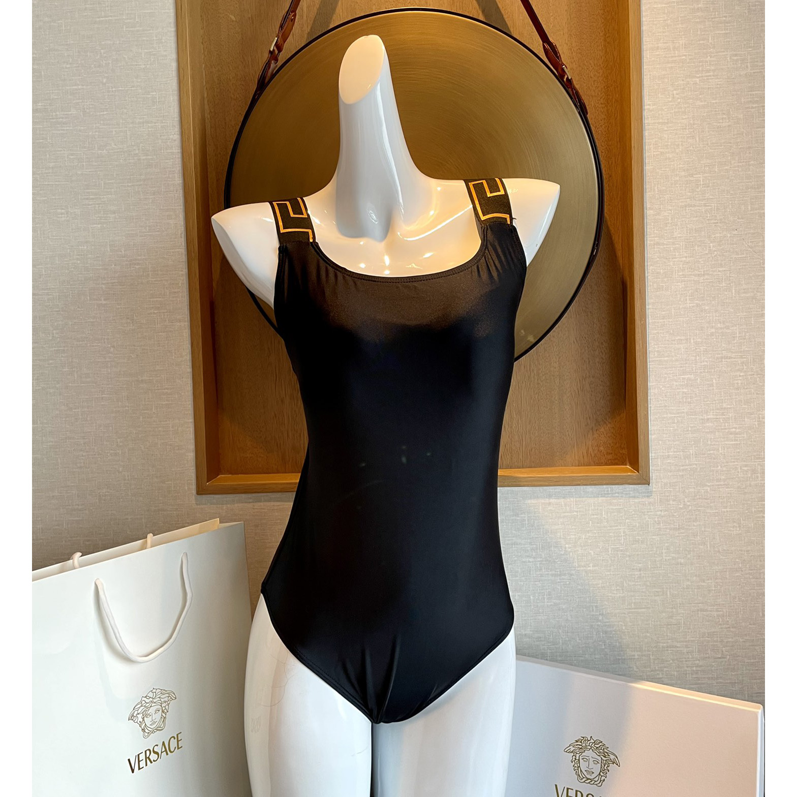Versace Greca Border One-Piece Swimsuit - DesignerGu