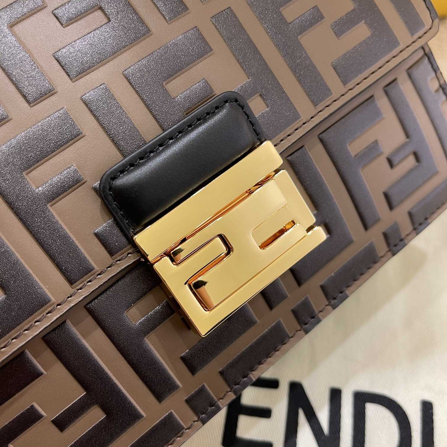 Fendi Kan U Small Brown Leather Mini-Bag - DesignerGu