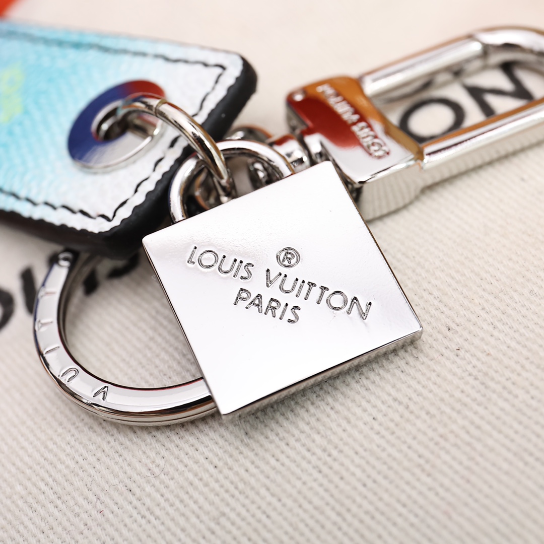 Louis Vuitton Damier Stripes Tab Bag Charm And Key Holder    M00735 - DesignerGu