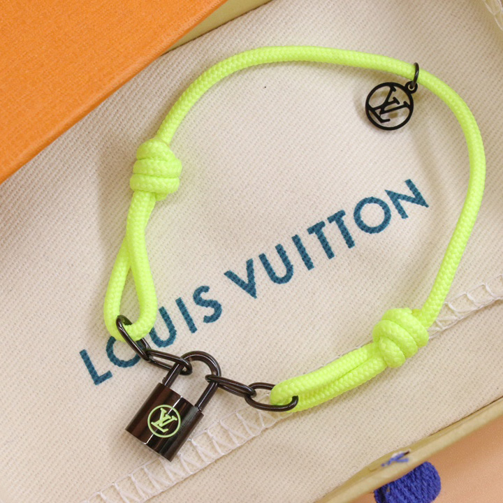 Louis Vuitton Silver Lockit X Virgil Abloh Bracelet, Black Titanium     Q05268 - DesignerGu